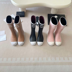 Chanel stylish and versatile non-slip mid-calf rain boots-5728  