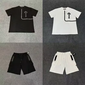 Trapstar New Loose-Fit Short-Sleeve T-Shirt & Mid-Length Shorts Set-6615  